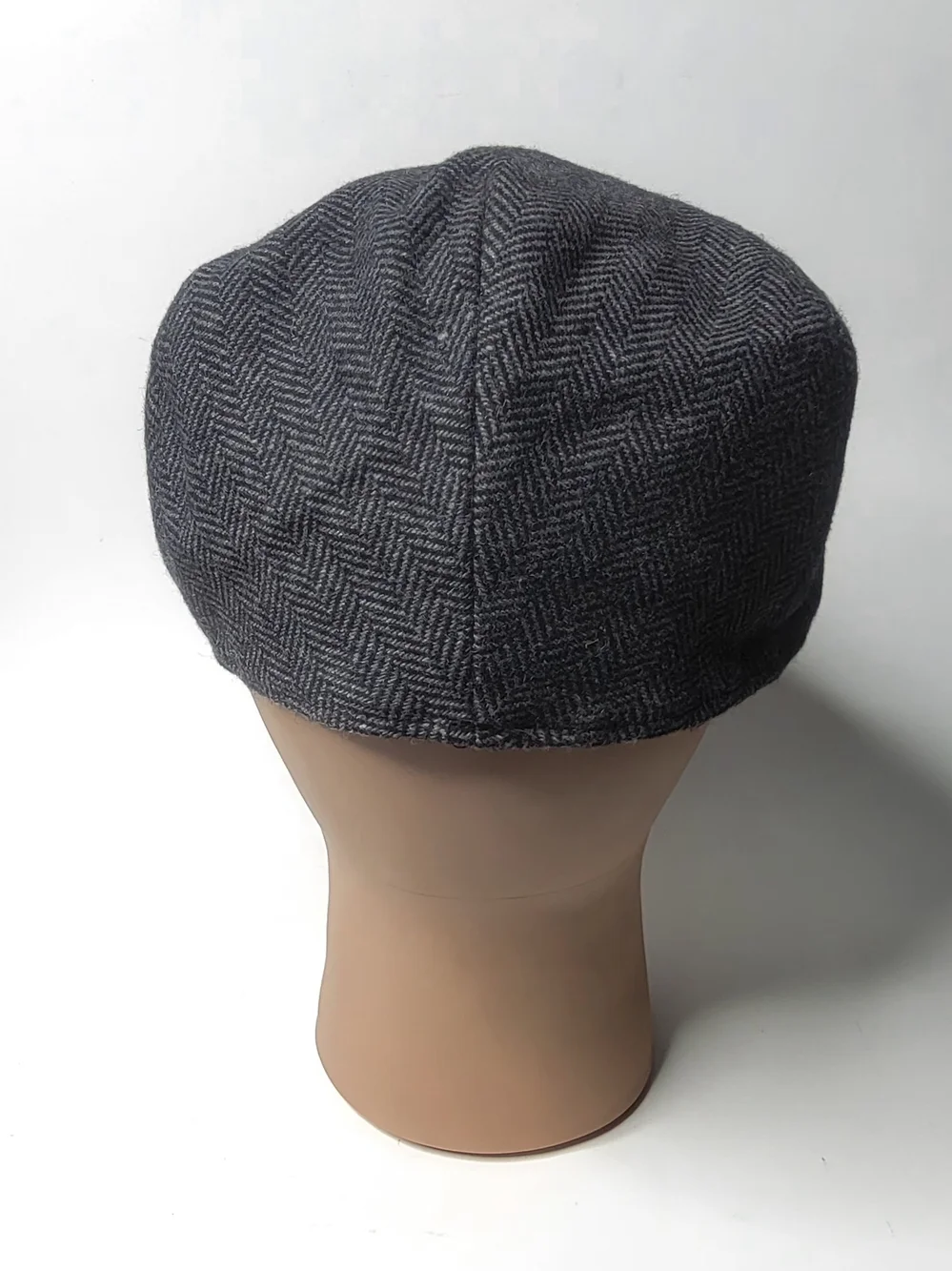 VOBOOM  Men's Herringbone Flat IVY newsboy Hat Gray Size 7 1/2 -61cm